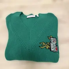 LACOSTE ラコステ Vネック ニット セーター グリーン