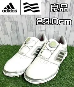 【早い者勝ち✨】良品 アディダスゴルフ ゴルフシューズ 23.0cm ホワイト系