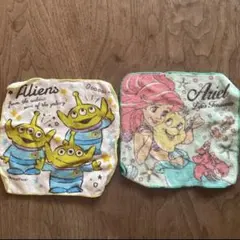 ハンカチ タオル Disney ディズニー アリエル リトルグリーンメン