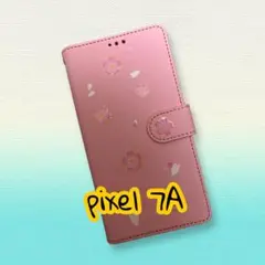 Pixel 7A 手帳型ケース ピンク 桜デザイン かわいい　カード収納