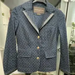LOUIS VUITTON ルイヴィトン　ジャケット　ネイビーモノグラム柄36