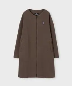 【美品】Psycho Bunny ジャガード ノーカラー ブルゾン L ブラウン