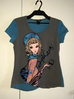 クストバルセロナ　Tシャツ　チュニック　ブラウン　スパンコール　u6558c クストバルセロナ Tシャツ チュニック ブラウン スパンコール u6558c