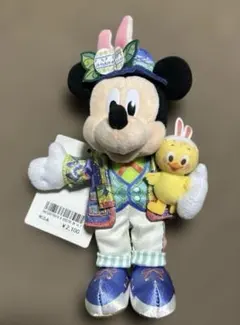 ミッキーマウス　ぬいぐるみバッジ　ディズニーシー・イースター2020