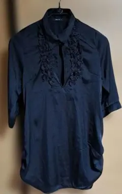 本日限定価格　COMME CA ISM ブラック 五分袖シャツ