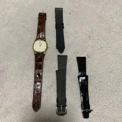 CITIZEN クォーツ 腕時計 ブラウンレザー