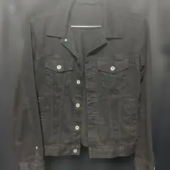 デニムジャケット 無地 黒