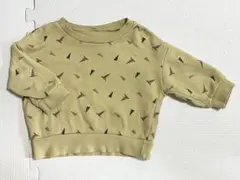 グリーン 三角形パターン トレーナー 80cm