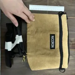 NICORON コーデュロイショルダーバッグ ベージュ
