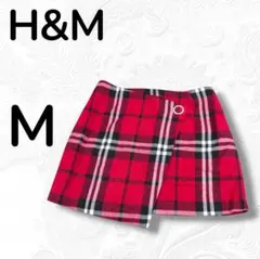 H&M タータンチェック柄 ミニスカート M 赤 DIVIDEDのサムネイル