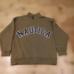 【セール❗️】NAUTICA ハーフジップ ブラウン　sizeL