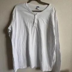 GOOD ON（グッドオン） ロングスリーブ ヘンリーネック White