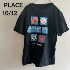 PLACE 【10/12】ゲームテーマ ブラック Tシャツ 半袖 スポーツ