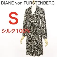 ダイアンフォンファステンバーグ シルク ラップワンピース 幾何学柄