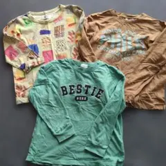 長袖カットソー 3点セット【120cm、130cm混合】