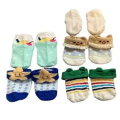 お得✨ ベビー　赤ちゃん 新生児 靴下　男の子　5点　セット 7-9cm