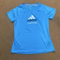 adidas running Tシャツ 青 Lサイズ