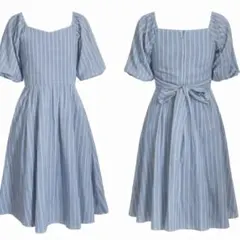 dazzlin ストライプ オフショルダー ワンピース