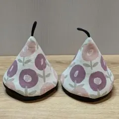 三角鍋つかみ 北欧風花④　２個セット