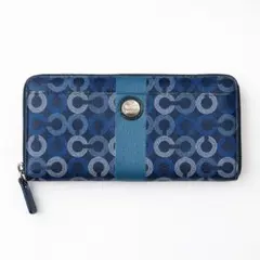 COACH 長財布 ブルー系 人気カラー