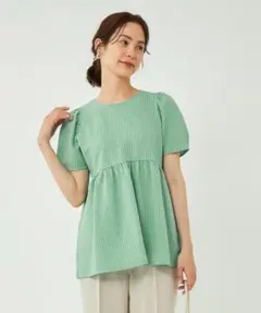 美品グリーンレーベルリラクシング　サッカー コンシャス プルオーバー カットソー