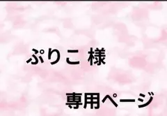 ぷりこ 様 専用ページ