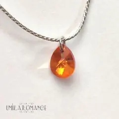 SALE！ 小さな オレンジ 雫 の ネックレス ★ ハンドメイド