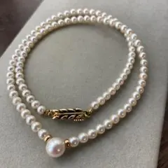 K18✨テリ強】あこや真珠 ベビーパール ネックレス 4.0-4.5mm - メルカリ