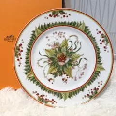 廃盤】HERMES 花柄 陶磁器皿 約22cm ピタゴラスの庭 箱付き - メルカリ