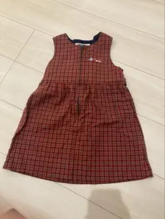 familiar ジャンバースカート 赤・緑のチェック