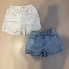 UNIQLO キッズ デニムショートパンツ 130 2点