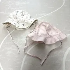 H&M ベビー帽子 2点セット 花柄と無地
