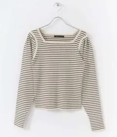 ストライプデザイン長袖ニットセーター　URBAN RESEARCH