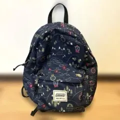 【Coleman 】キャンプテーマ 子供用リュック ネイビー