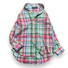 美品 XL ラルフローレン 長袖シャツ チェック マルチカラー