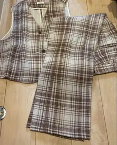 チェック柄 セットアップ