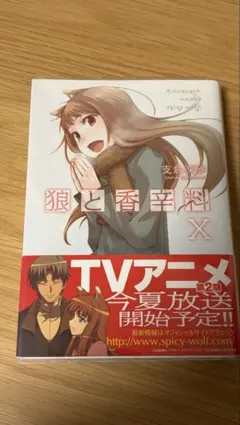 狼と香辛料X 10巻 初版 帯 透明ブックカバー 電撃の缶詰