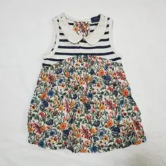 solbois リバティ　花柄　チュニック　ワンピース