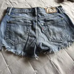 ロデオクラウン　rcs フリンジ付きデニムショートパンツ　S