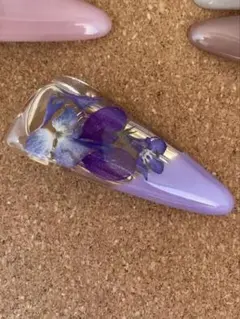レジンヘアクリップ　ドライフラワー