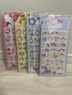 ハローキティ、プリン、ポチャッコ　シール　4枚セット