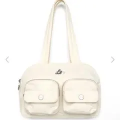 LEE ショルダーバッグ アイボリー 우먼 나일론 볼링백 아이보리