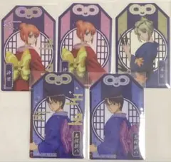 銀魂 特典 月詠 神楽 新八 お守り型クリアシート 吉原大炎上 5枚