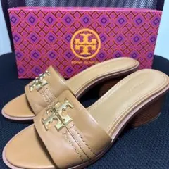 最後値下げTory Burch レザーサンダル ゴールドロゴ - メルカリ