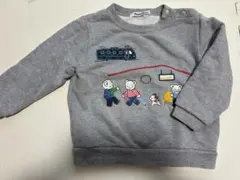 familiar ファミリア　電車　グレー トレーナー　90