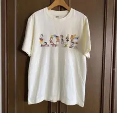 美品　ユニクロ　半袖Tシャツ　PEACE FOR ALL スヌーピー　ピーナッツ