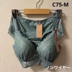 トリンプ　アモスタイル　夢みるブラ　ノンワイヤー　ブラ＆ショーツ　C75-M
