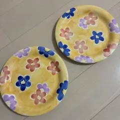 花柄大皿2枚