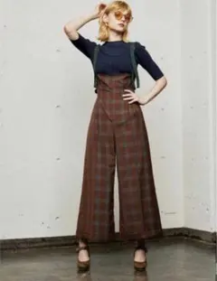 REDYAZEL 配色ベルト付きサロペット