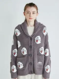 ジェラピケ　 マリオ コラボ テレサ カウチン カーディガンスリッパセット売り gelato pique - ジェラートピケ スーパーマリオ テレサ カウチン